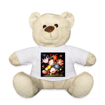 Composition florale vitale dans le style baroque flamand - Nounours - blanc - Devant