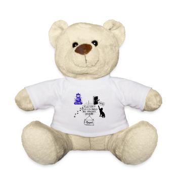 Zen-Göttin in Violett und Indigo - Teddy - Weiß - Vorne