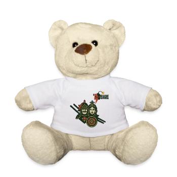 Medieval Warrior Duo with Artistic Aesthetics - Teddy Bear - white - Front
