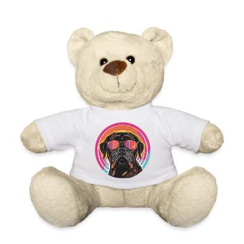 Schicker Hund mit Sonnenbrille - Teddy - Weiß - Vorne