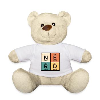 Periodic Table Abstract Art - Teddy Bear - white - Front