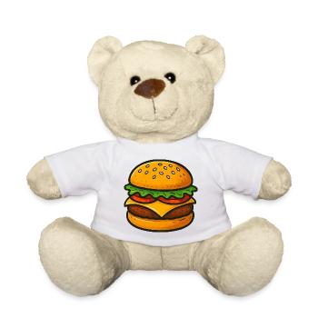 Geschmackvolle Hamburger Illustration - Teddy - Weiß - Vorne