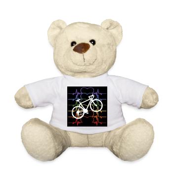 HERZSCHLAG RADFAHRER FAHRRAD REGENBOGENFARBEN - Teddy - Weiß - Vorne