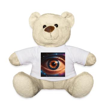 Kosmisches Auge mit Sternenhimmel - Teddy - Weiß - Vorne