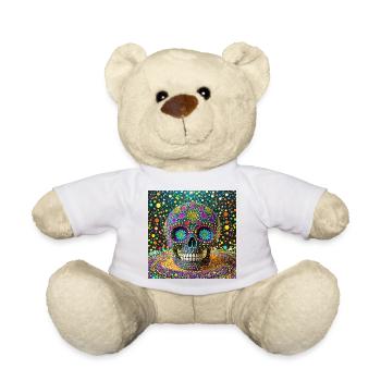 Dia de los Muertos Skull - Teddy Bear - white - Front