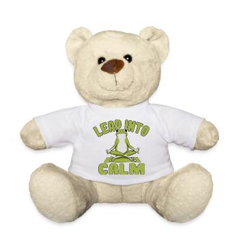 Frog Zen Yoga Pose Illustration - Teddy Bear - white - Front