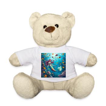 Unterwasser Mermaid Farbenspiel - Teddy - Weiß - Vorne
