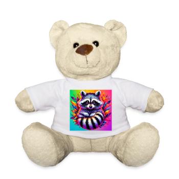 Raccoon - Teddy Bear - white - Front