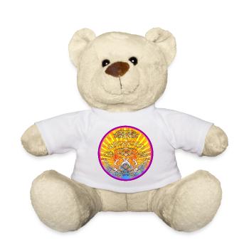 Kranich Sonnen-Tribal Ornament - Teddy - Weiß - Vorne