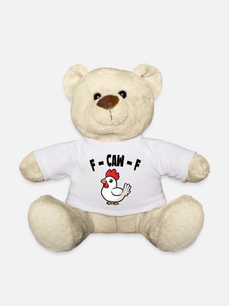 Sarkastisches Huhn F-CAW-F - Teddy - Weiß