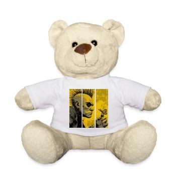 Punkrocker beobachtet Schmetterling - Teddy - Weiß - Vorne