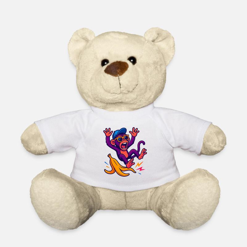 Singe néon avec banane - Nounours - blanc