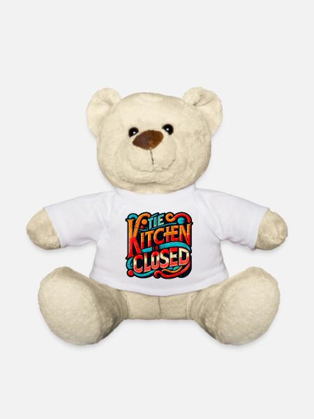 Küche ist geschlossen, Lustiger Restaurant-Spruch, Chefkoch - Teddy - Weiß