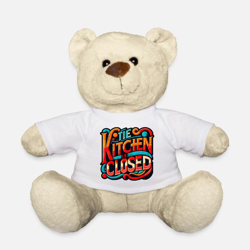 Küche ist geschlossen, Lustiger Restaurant-Spruch, Chefkoch - Teddy - Weiß