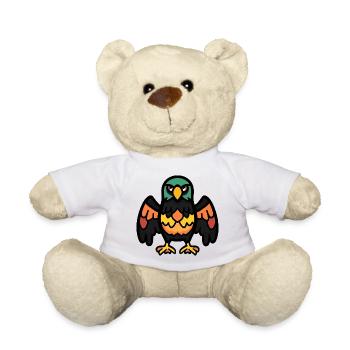 Aigle Halloween Bande Dessinée Drôle - Nounours - blanc - Devant