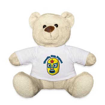 Wrestling Mask Wrestle, Nap Repeat - Teddy Bear - white - Front