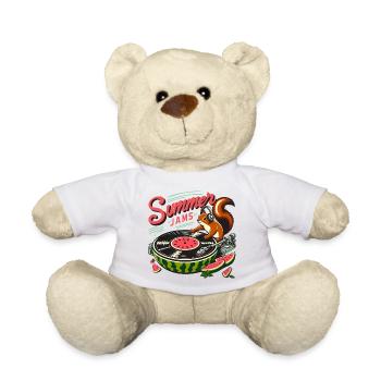 Summer Jams Music - Squirrel with Melon - Teddy Bear - white - Front