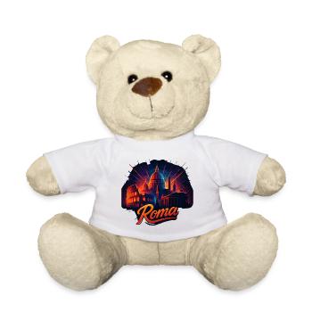Rom Roma Hauptstadt Italien Silhouette Geschenk - Teddy - Weiß - Vorne