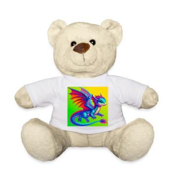 dragon - Teddy Bear - white - Front