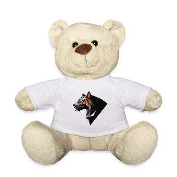 Polygone tête de tigre Orange accents Design - Nounours - blanc - Devant