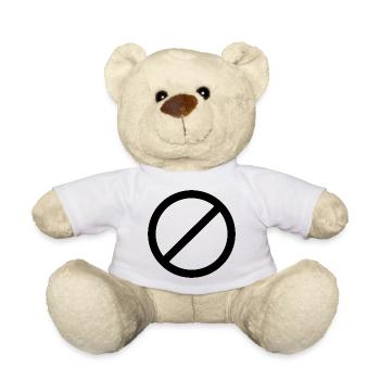 Nicht erlaubtes Schild - Teddy - Weiß - Vorne