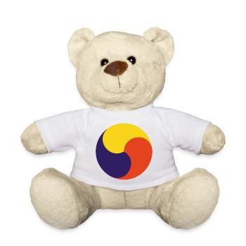 Korea Symbol – Traditional Design - Teddy Bear - white - Front