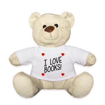 I love Reading Books - Teddy Bear - white - Front