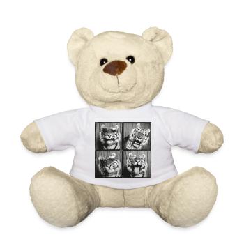 Funny Tiger Sunglasses Photo Box - Teddy Bear - white - Front