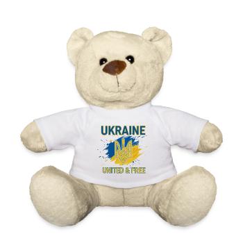 Ukraine Einheit und Freiheit - Teddy - Weiß - Vorne