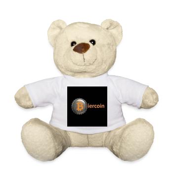 Biercoin Bitcoin Flaschenverschluss - Teddy - Weiß - Vorne