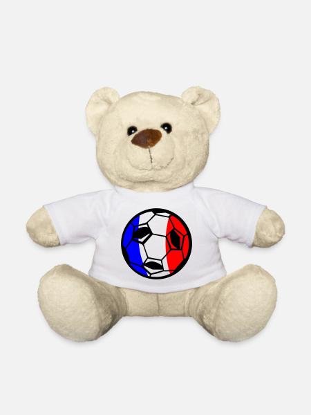 Fußball Frankreich - Teddy - Weiß