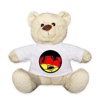 Football German Flag Art - Teddy Bear - white - Front