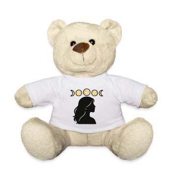 Silhouette mit Mondphasen - Teddy - Weiß - Vorne