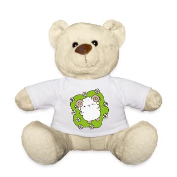 Verzauberte Schafe im Frühling - Teddy - Weiß - Vorne