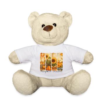 Pumpkin Season Autumn Motif - Teddy Bear - white - Front