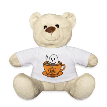 Ghost in Pumpkin Coffee Cup - Teddy Bear - white - Front