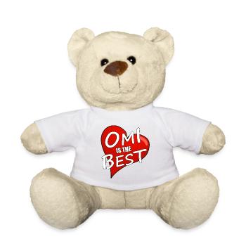 OMI IS THE BEST - Teddy Bear - white - Front