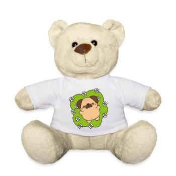 Carlin en Fleurs Joyeux - Nounours - blanc - Devant