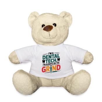 Dental Lab Porcelain Brush Art  - Teddy Bear - white - Front