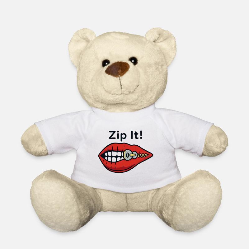 Reißverschluss Lippen Reißverschluss Es - Teddy - Weiß
