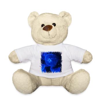 Quallen im blauen Tiefseelicht - Teddy - Weiß - Vorne