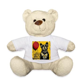 La vie est meilleure avec un Frenchie - Nounours - blanc - Devant