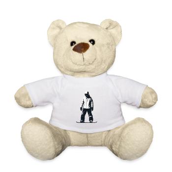 Snowboarder - Cool Silhouette Logo - Nounours - blanc - Devant