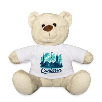 Canberra Hauptstadt Australien maritim Geschenk - Teddy - Weiß - Vorne