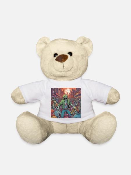 Zombie storm in the city - Teddy Bear - white