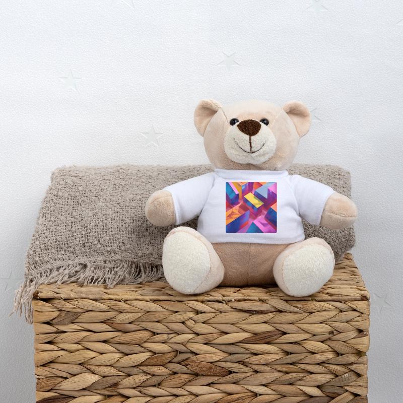 Neon 3D Blöcke bunt mit glänzendem Effekt Teddy