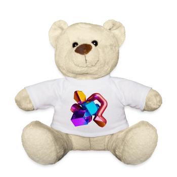 Abstract 3D Geometry Shapes Colorful - Teddy Bear - white - Front