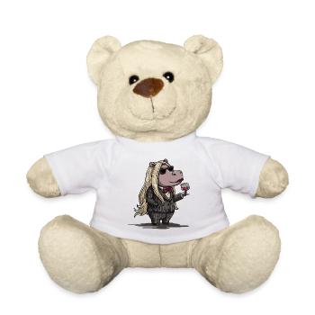 Stylish Gangster Hippo - Teddy - Weiß - Vorne