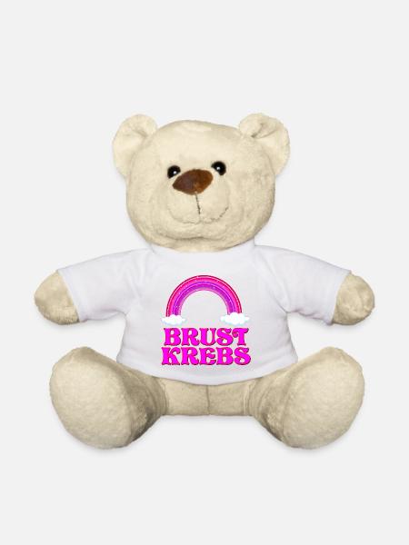 BRUSTKREBS REGENBOGEN - Teddy - Weiß