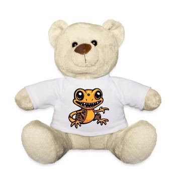 Lizard Halloween Comic Funny - Teddy Bear - white - Front